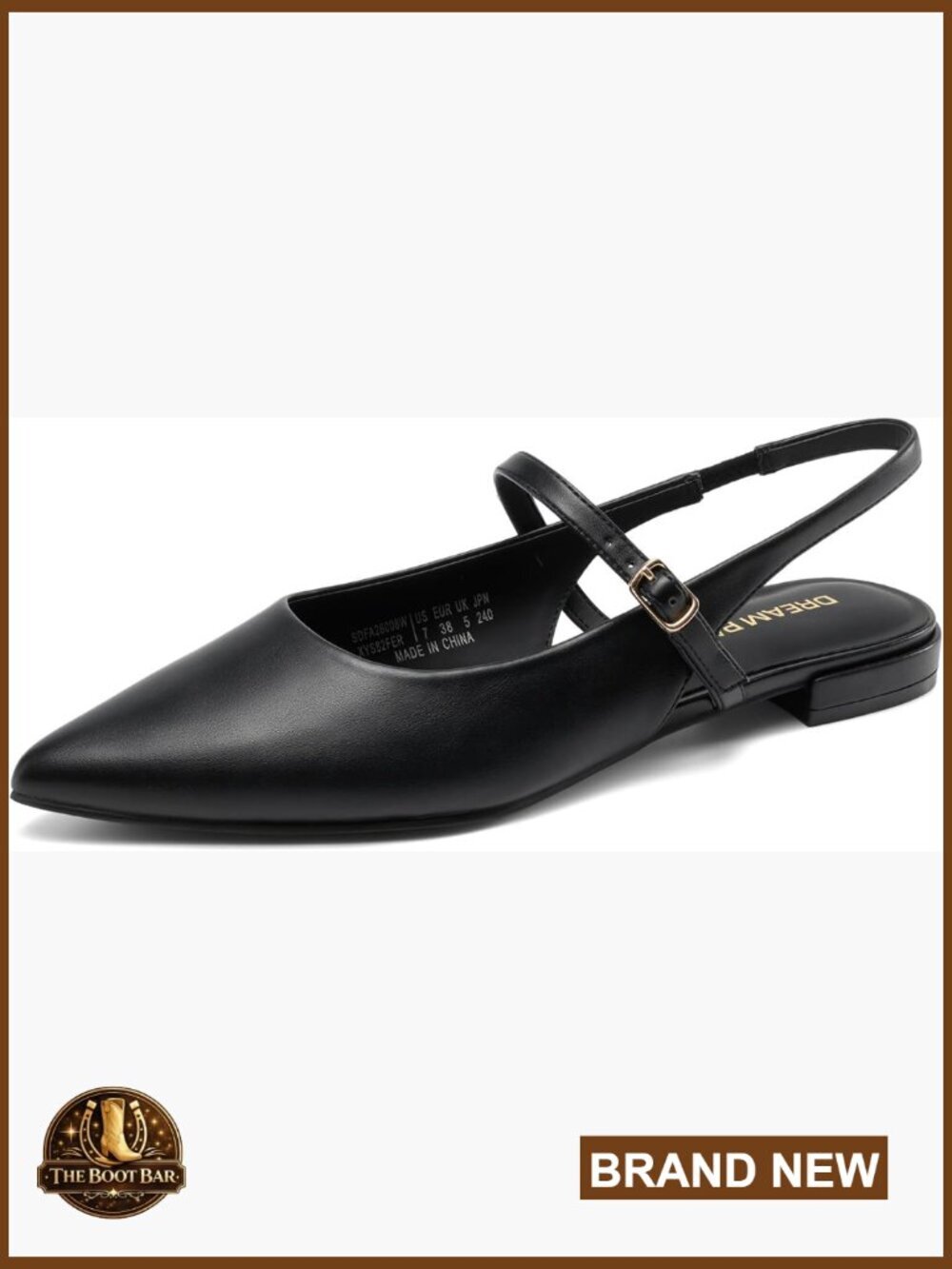 Slingback Dress Pointed Toe Flats Ballet Mary Jane Low Heel Dressy Shoes